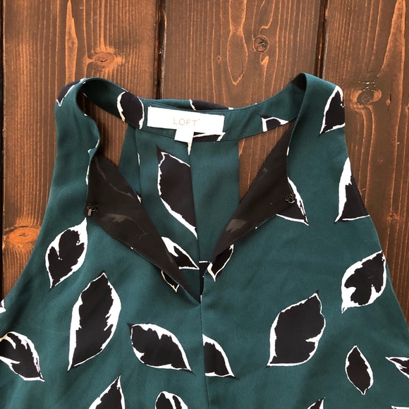 LOFT leaf print tank size XS - Picture 6 of 9